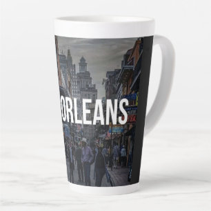 New Orleans Street Scene Art Print Vibrant Citys Latte Mug