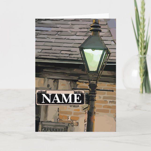 New Orleans Street Sign, edit name Card (Front)