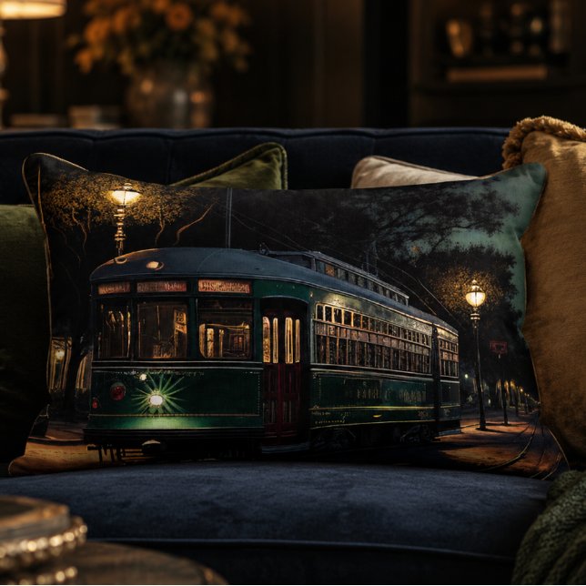 New Orleans Streetcar Accent Pillow (New Orleans Streetcar Accent Pillow)