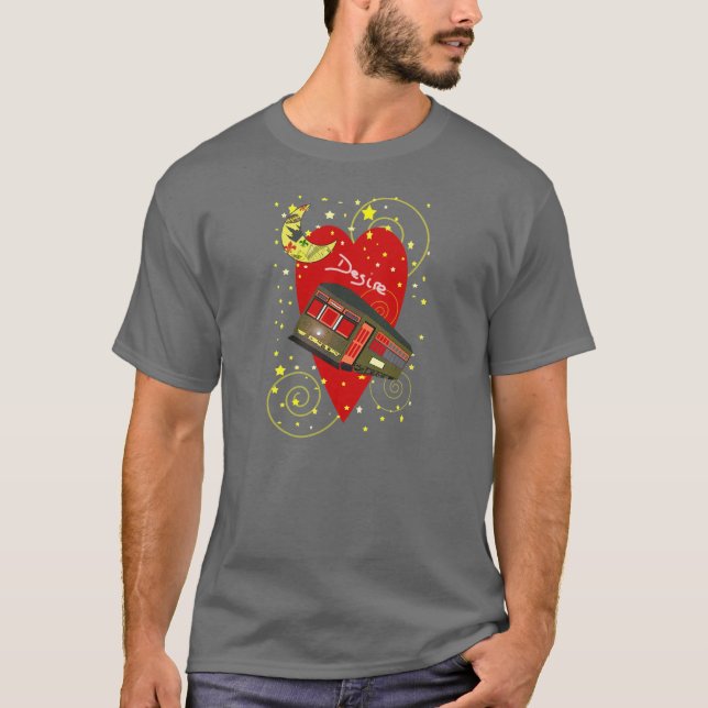 New Orleans Streetcar Desire Crescent Moon T-Shirt (Front)