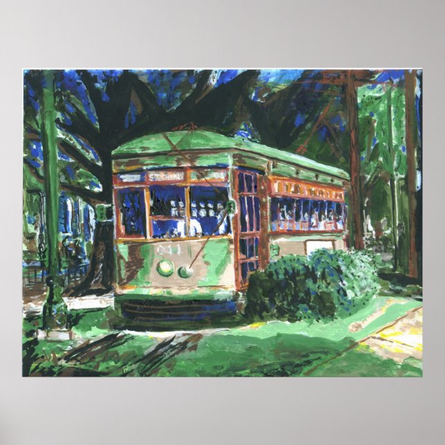 New Orleans Streetcar Painting Poster (Front)