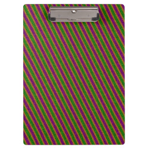 New Orleans Stripe Glitter Clipboard