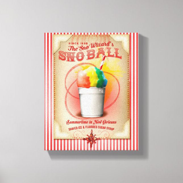 New Orleans Summertime Snowball Canvas Print (Front)