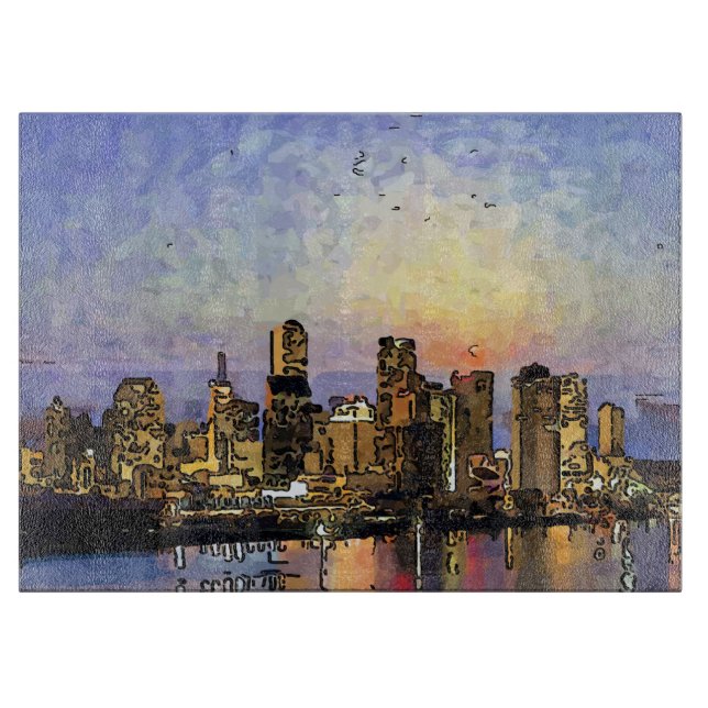 New Orleans Sunset Cutting Board (Front)