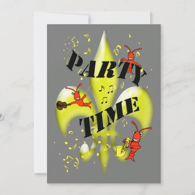 New Orleans themed Party Invitation (Front)