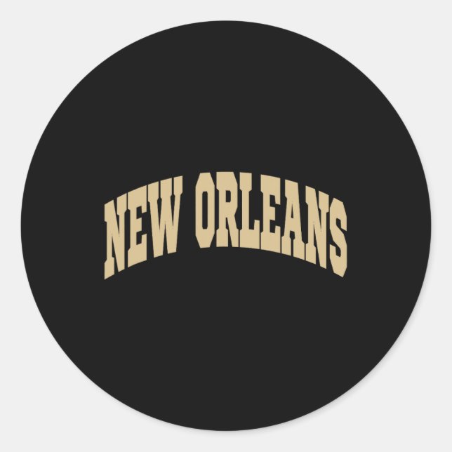 New Orleans - Throwback Design - Clic  Classic Round Sticker (Front)