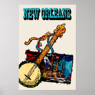 New Orleans travel poster
