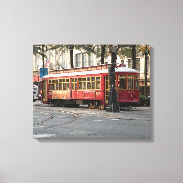 New Orleans Trolley Canvas Print (Front)
