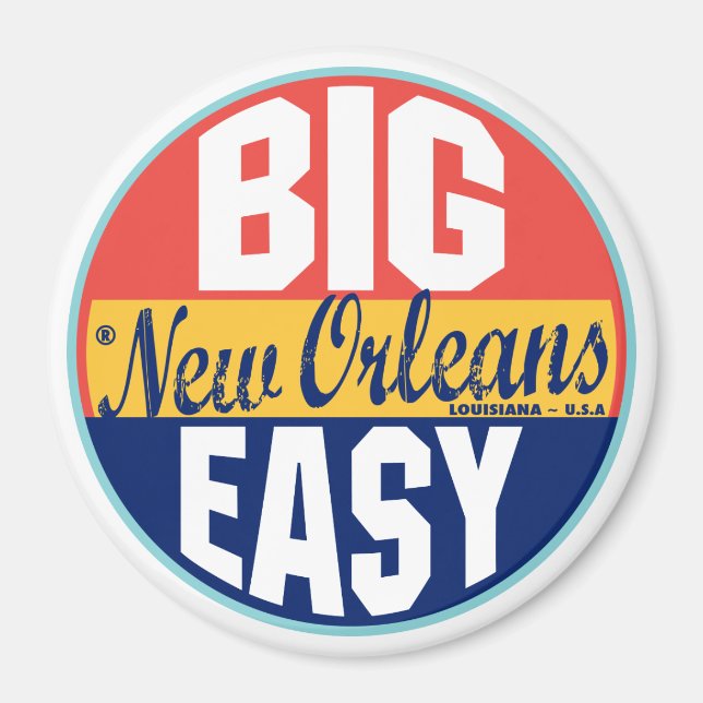 New Orleans Vintage Label Magnet (Front)