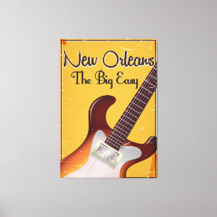 New Orleans vintage style travel poster Canvas Print