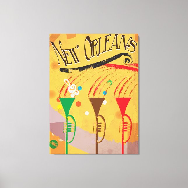 New Orleans Vintage Travel poster Canvas Print (Front)
