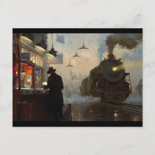 New Orleans waiting for the train Postcard