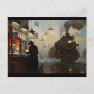 New Orleans waiting for the train Postcard