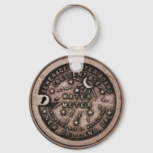 New Orleans Water Metre Lid Key Ring