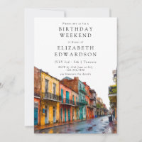 New Orleans Watercolor Birthday Weekend