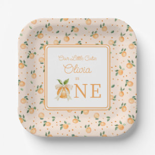 new Our Little Cutie Is One First Birthday Paper Plate