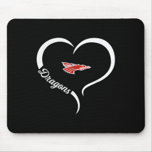 New Palestine Dragons Logo Half Heart Slogan Hs Mouse Pad