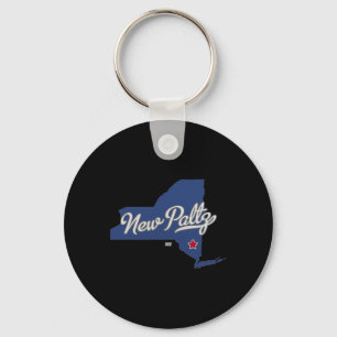 New Paltz New York Ny Map  Key Ring