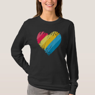 New Pansexual Flag Lgbt Heart Colours Pan Pride Fl T-Shirt