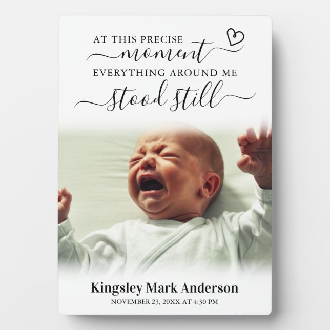 New Parent Baby Photo Plaque (Front)