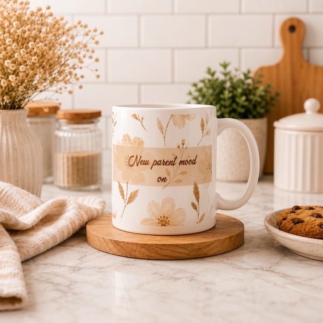 New Parent Mood  Floral Coffee Mug (Creator Uploaded)