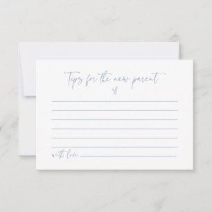 New Parent Tip Card Baby Shower Activity Game F201