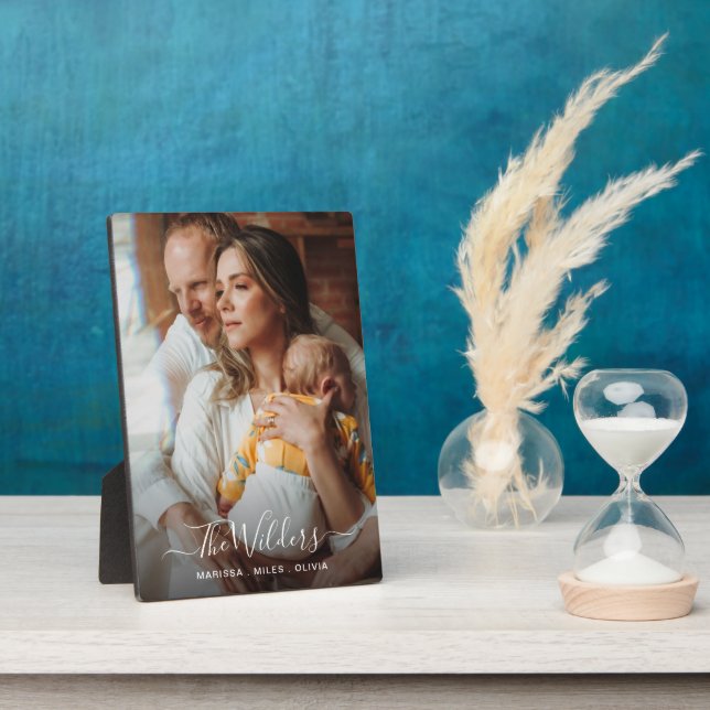 New Parents And Baby Photo Plaque (Side)