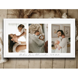 New Parents Baby 3 Photo Collage Personalised