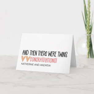New Parents Congratulations Having Twins Babies Card
