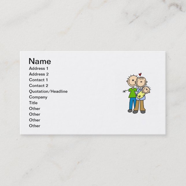 New Parents New Baby T-shirts and Gifts Business Card (Front)