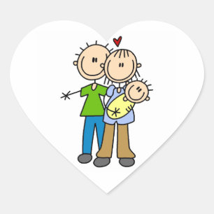 New Parents New Baby T-shirts and Gifts Heart Sticker