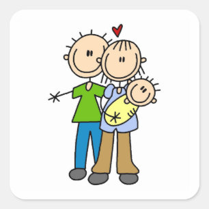 New Parents New Baby T-shirts and Gifts Square Sticker
