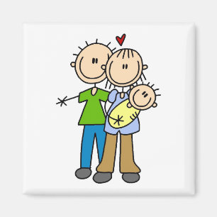 New Parents with Baby Tshirts and Gifts Magnet
