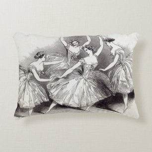 New Pas de Quatre, by Mdlles Decorative Cushion