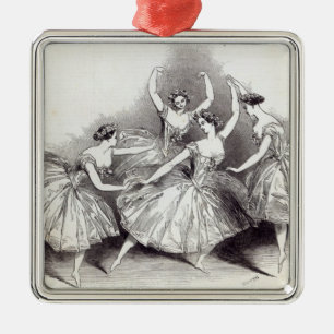 New Pas de Quatre, by Mdlles Metal Tree Decoration