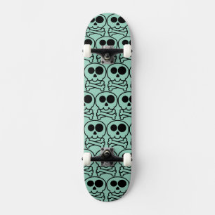 NEW - Pastel Cartoon Skull Skateboard