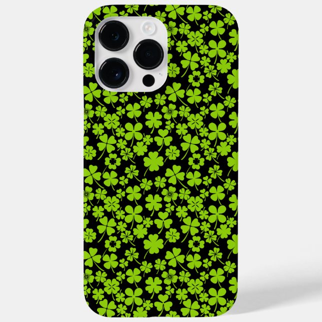New pattern.Clover leaves 01 Black BG Case-Mate iPhone Case (Back)