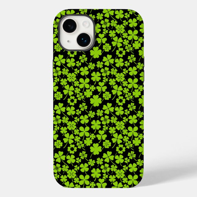 New pattern.Clover leaves 01 Black BG Case-Mate iPhone Case (Back)