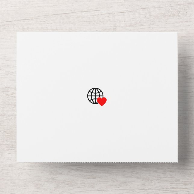 New personalise Text Logo All in One Wedding Invit Invitation (Front)