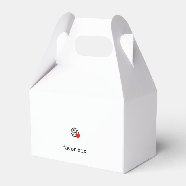 New personalise Text Logo favour box (Back Side)