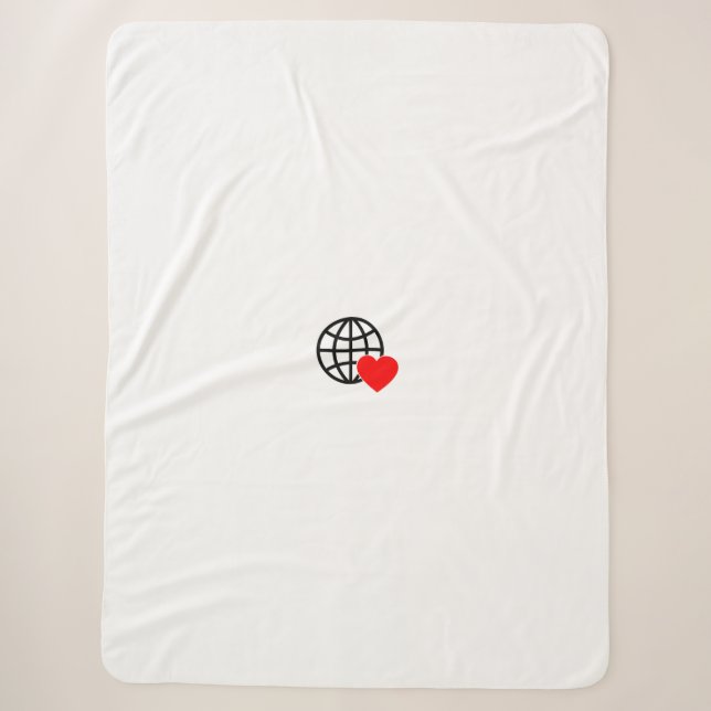 New personalise Text Logo Fleece Blanket (Front)