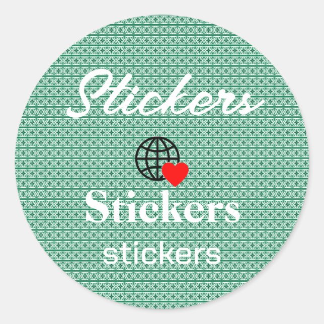 New personalise Text Logo Stickers (Front)