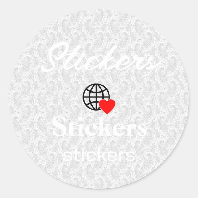 New personalise Text Logo Stickers (Front)
