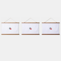 New personalise Text Logo Wood Topped Wall Tapestr