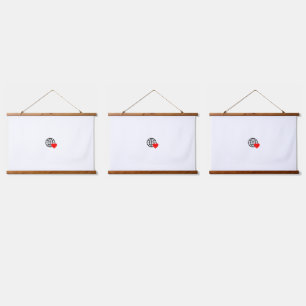 New personalize Text Logo Wood Topped Wall Tapestr Hanging Tapestry