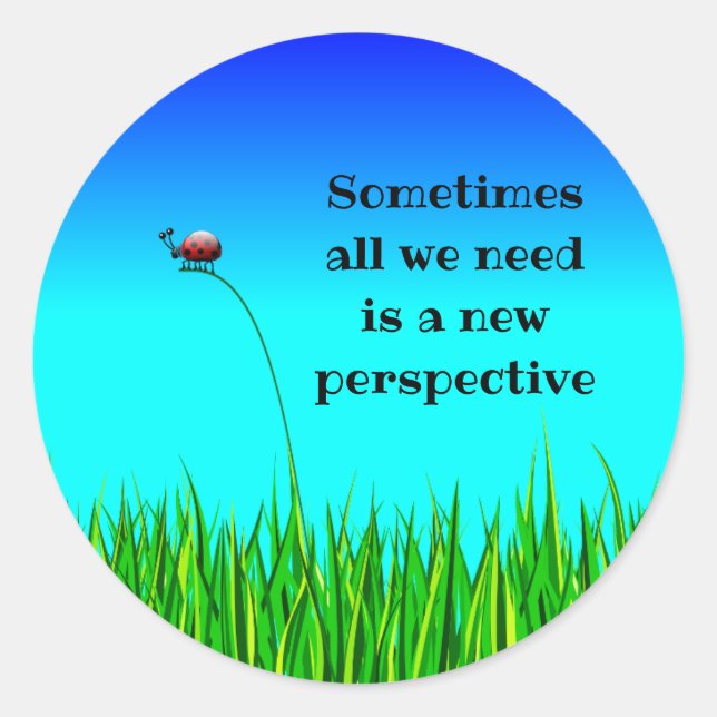 New Perspective    Classic Round Sticker (Front)
