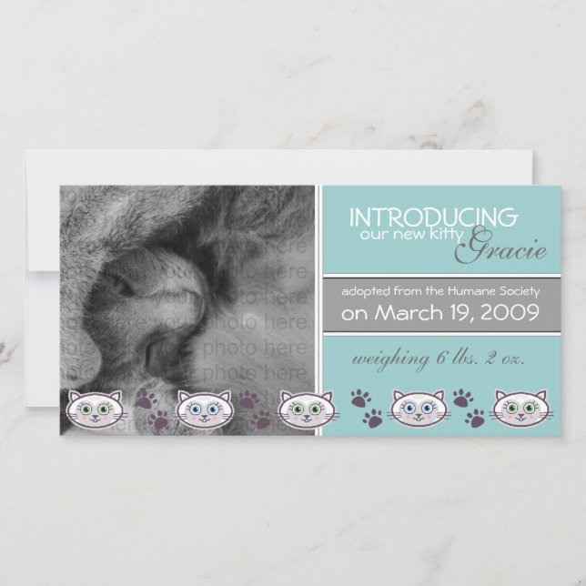 New Pet Adoption Announcement (Front)