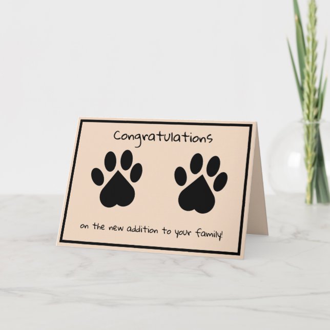 New Pet Congratulation Card (Front)