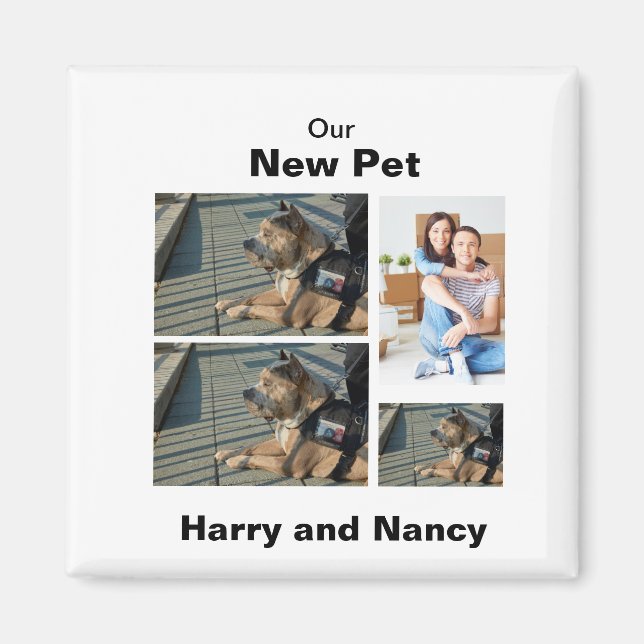 New Pet custom 4 Photo Collage  Magnet (Front)