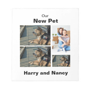New Pet custom 4 Photo Collage Notepad